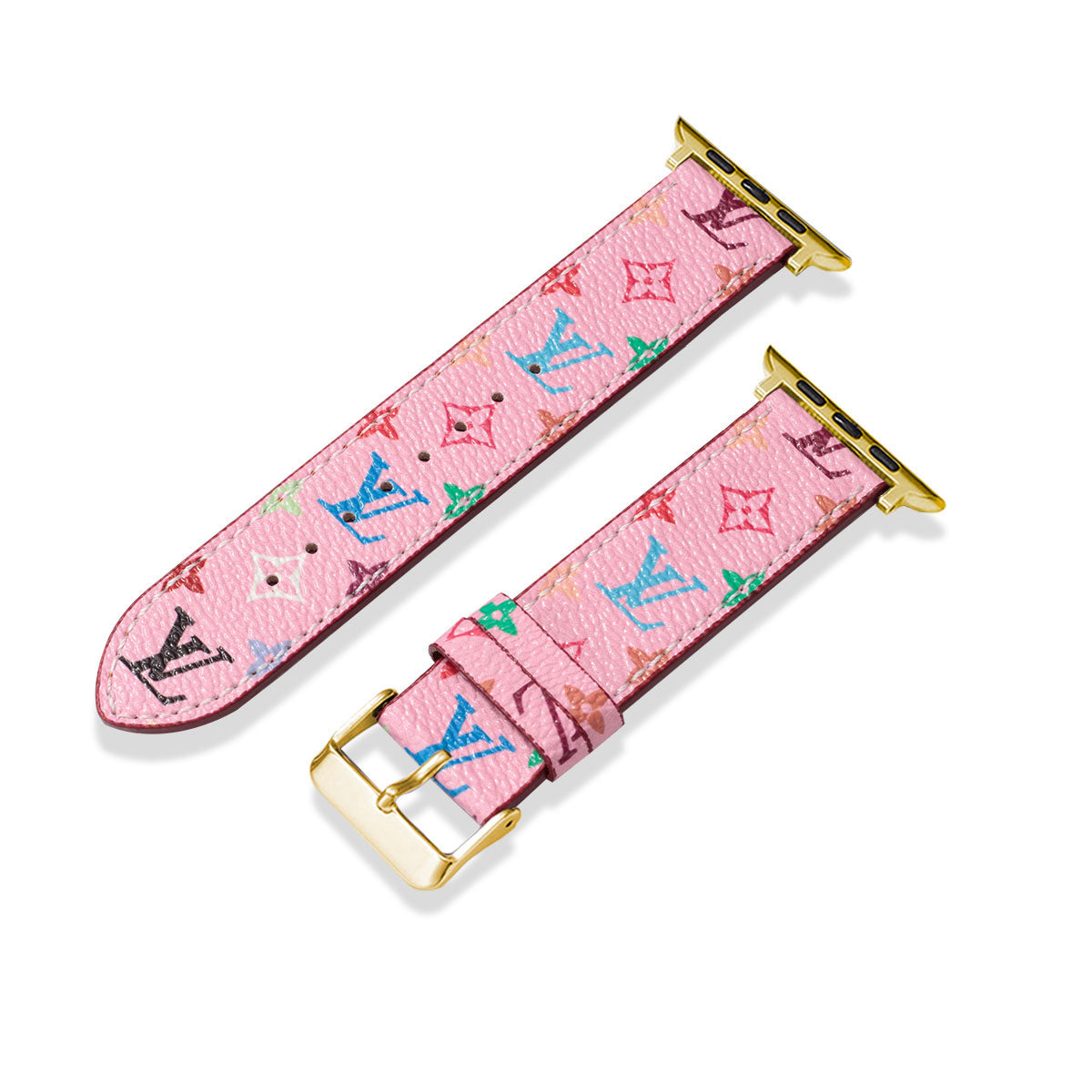 Læder Monogram Apple Watch Remme