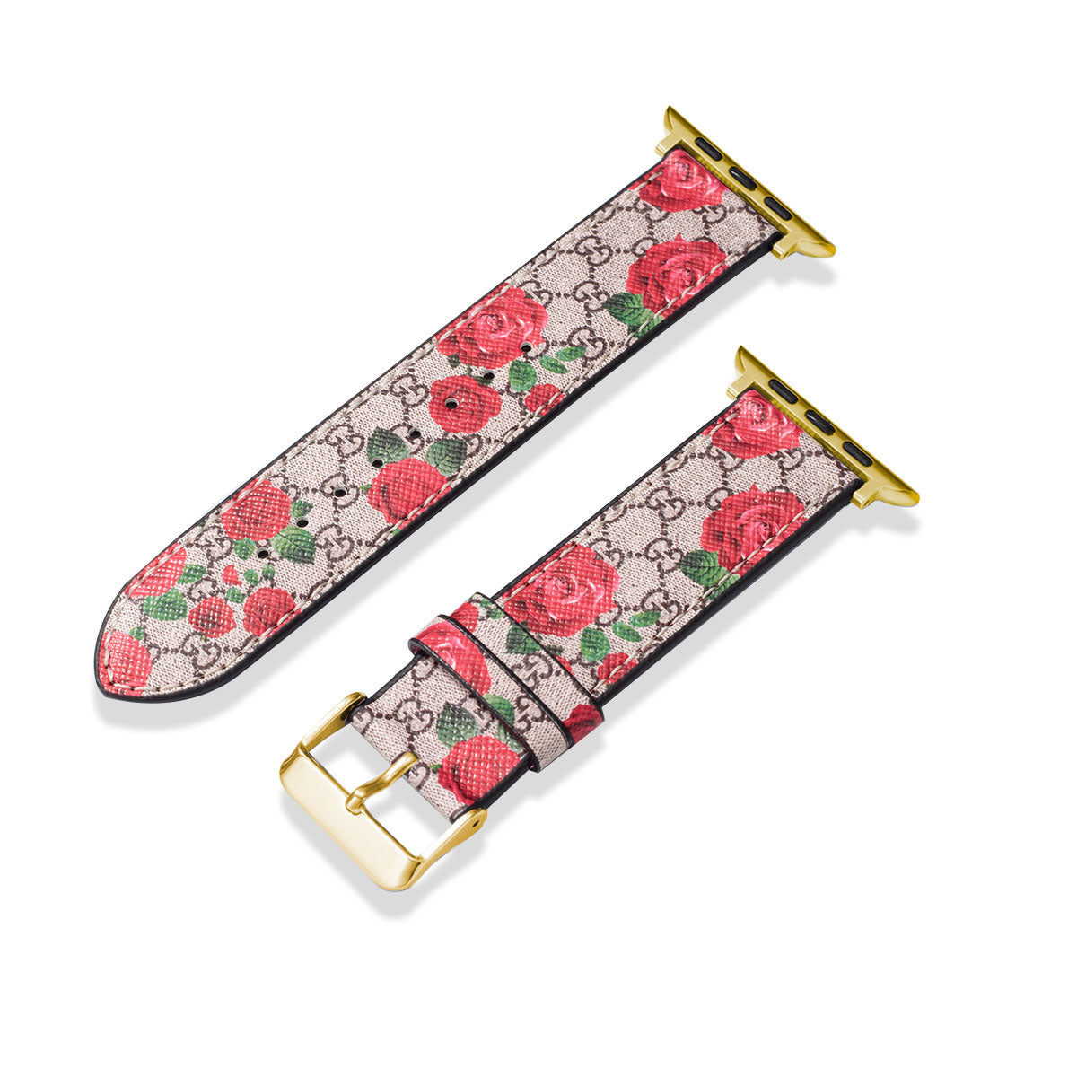 Apple-Watch-Armbänder aus Leder mit Monogramm
