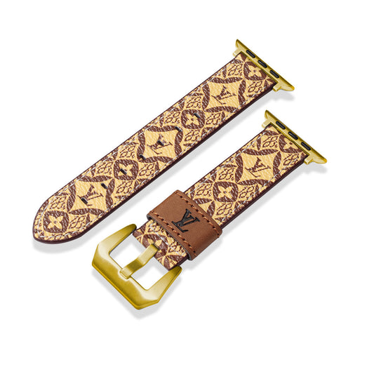 Læder Monogram Apple Watch Remme