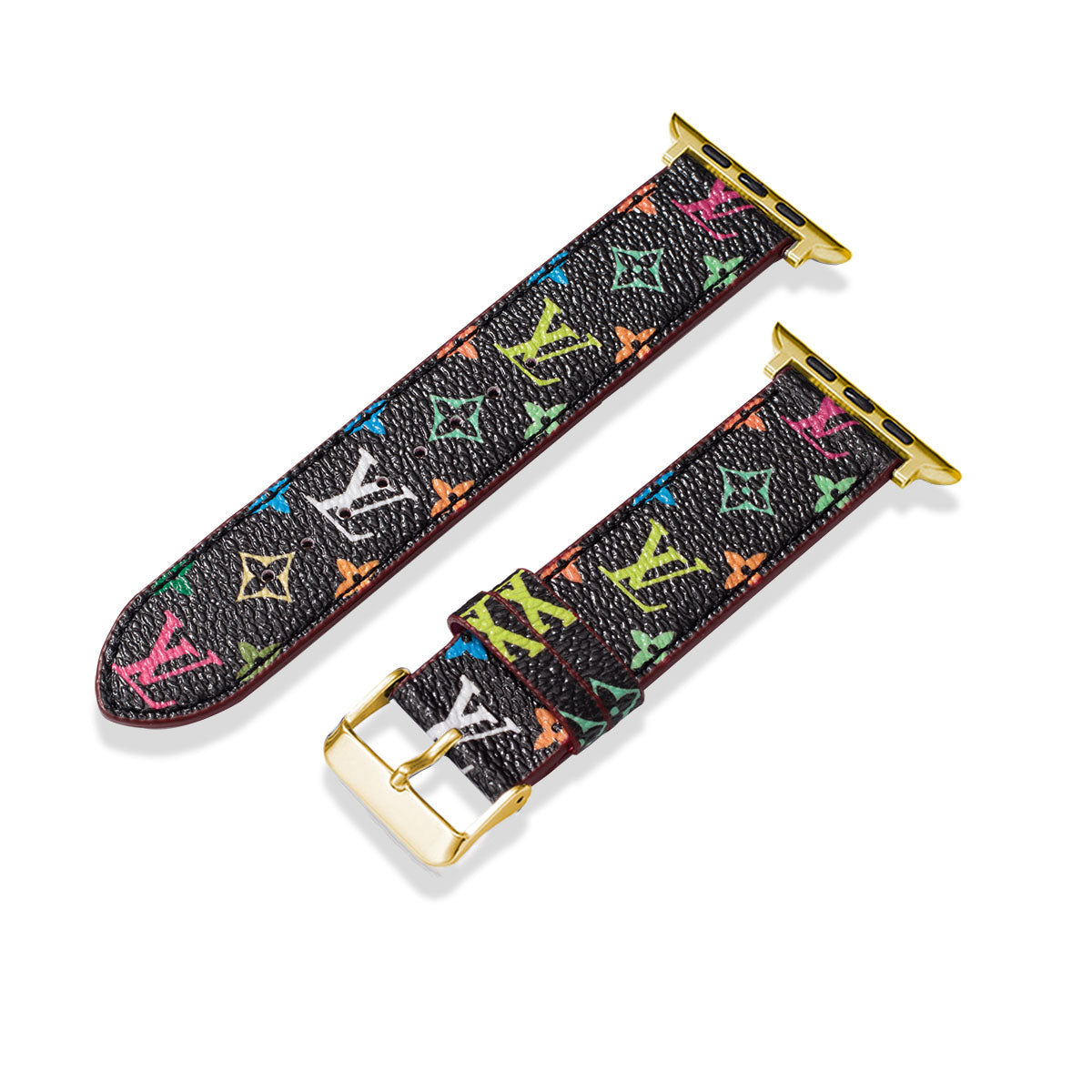 Læder Monogram Apple Watch Remme