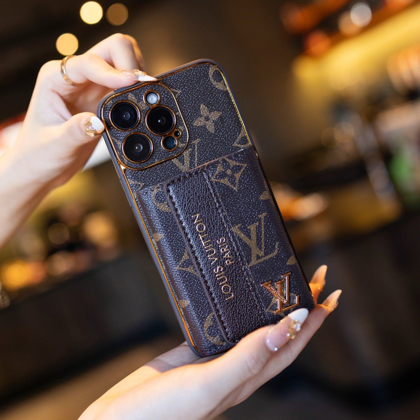 Luksus Advanced Læder iPhone-etui med kortholder & rem