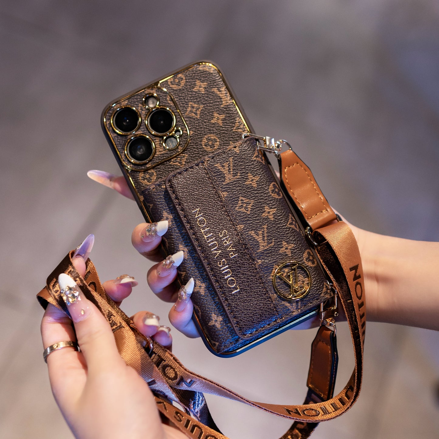 Luksus Advanced Læder iPhone-etui med kortholder & rem