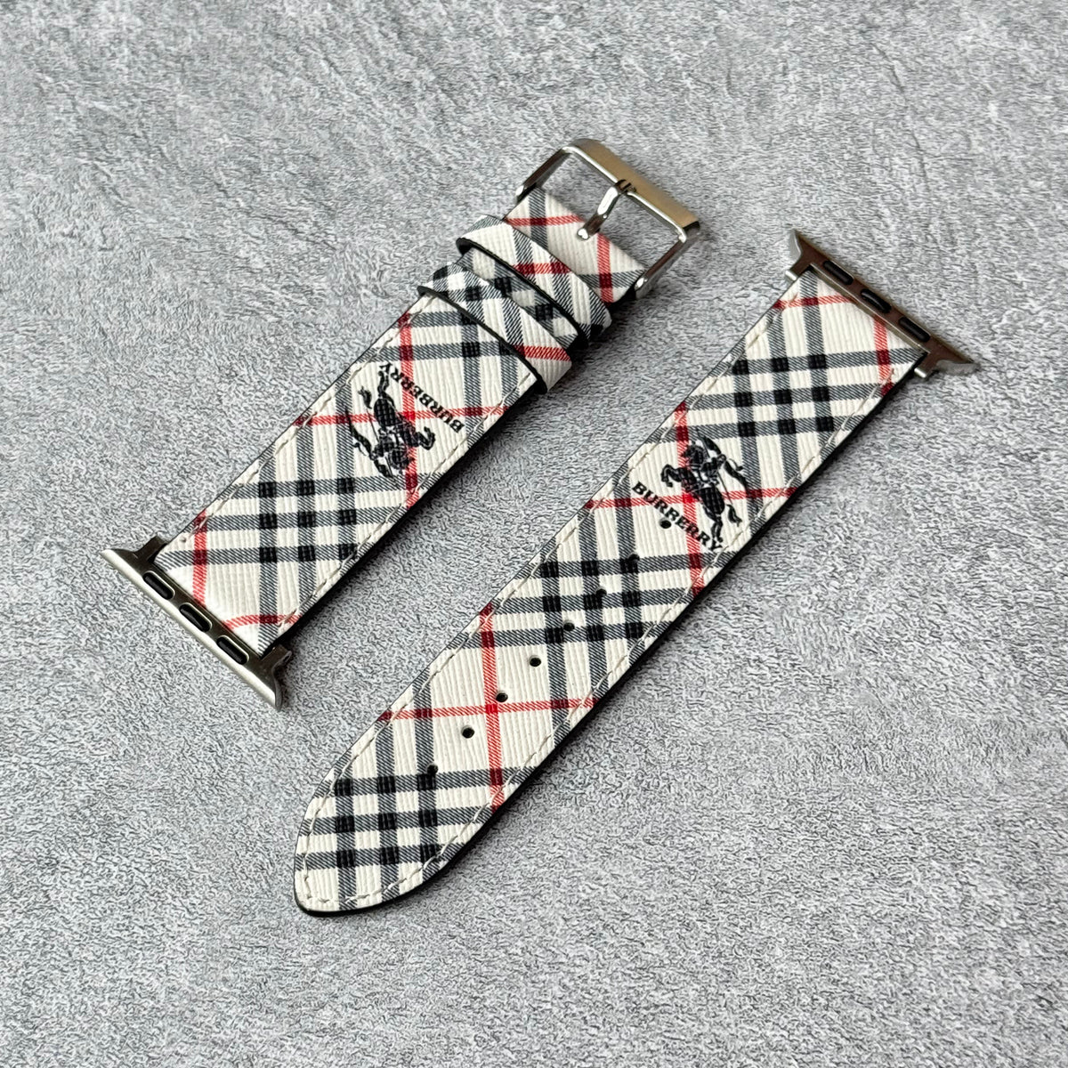 Apple-Watch-Armbänder aus Leder mit Monogramm