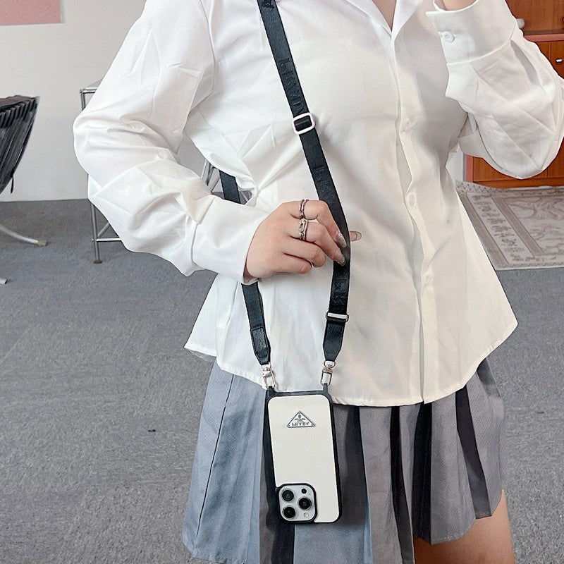 Luxury Crossbody Leather iPhone Case