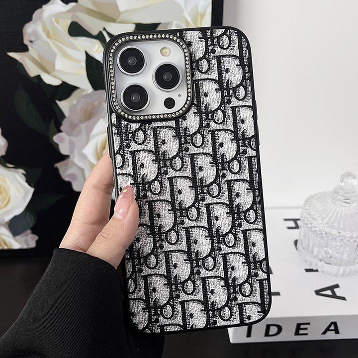 Luxe stoffen iPhone-hoesje met glitterrand
