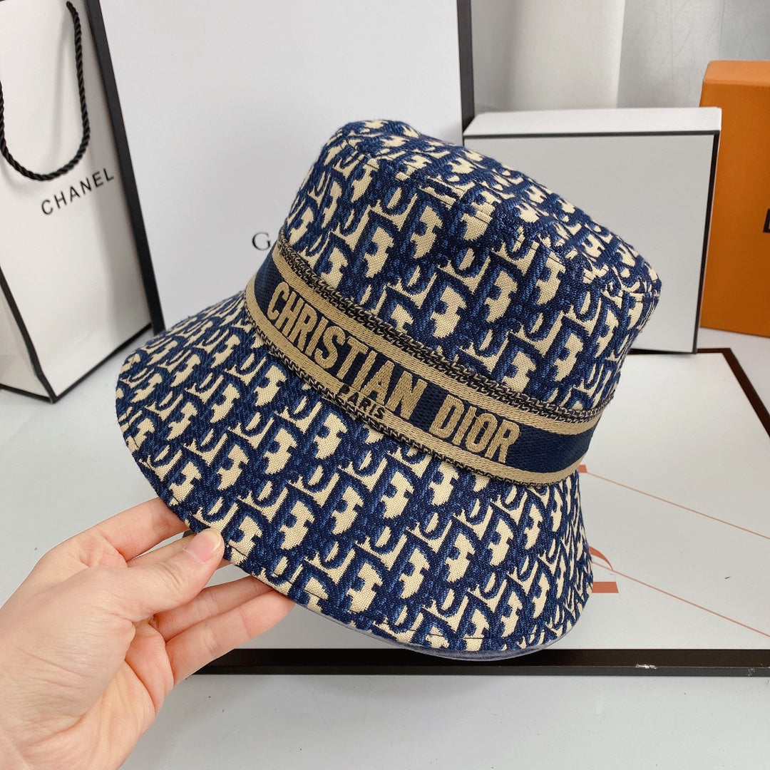 Vintage Oblique Logo Jacquard Bucket Hat til mænd & kvinder