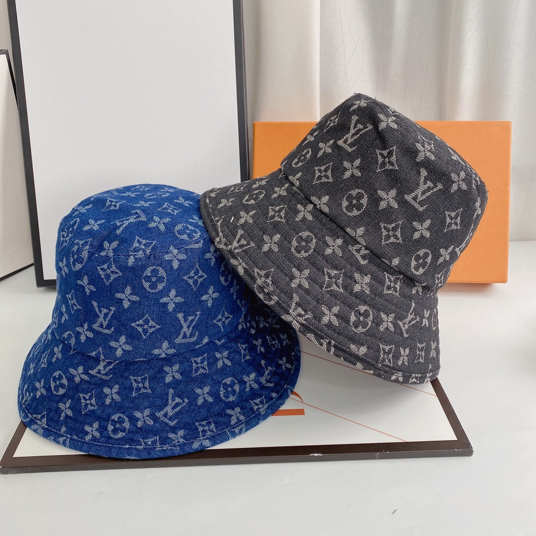 Luksus Monogram Denim Bucket Hat