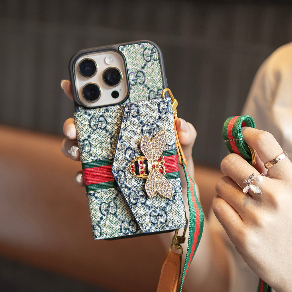 Premium Advanced Crossbody iPhone Case with Card Holder & Shoulder Strap