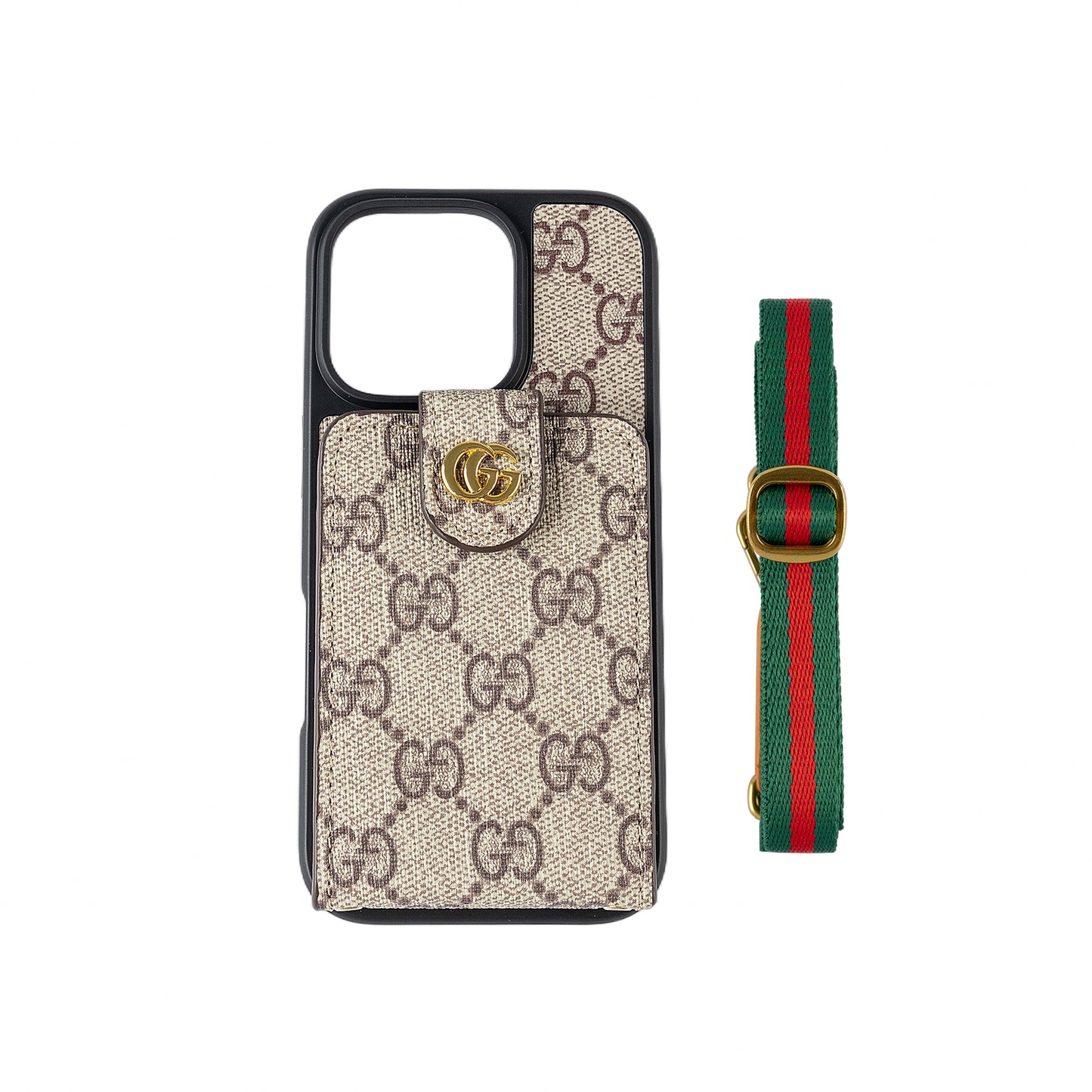 Luxus Crossbody iPhone tok kártyatartóval & szíjjal