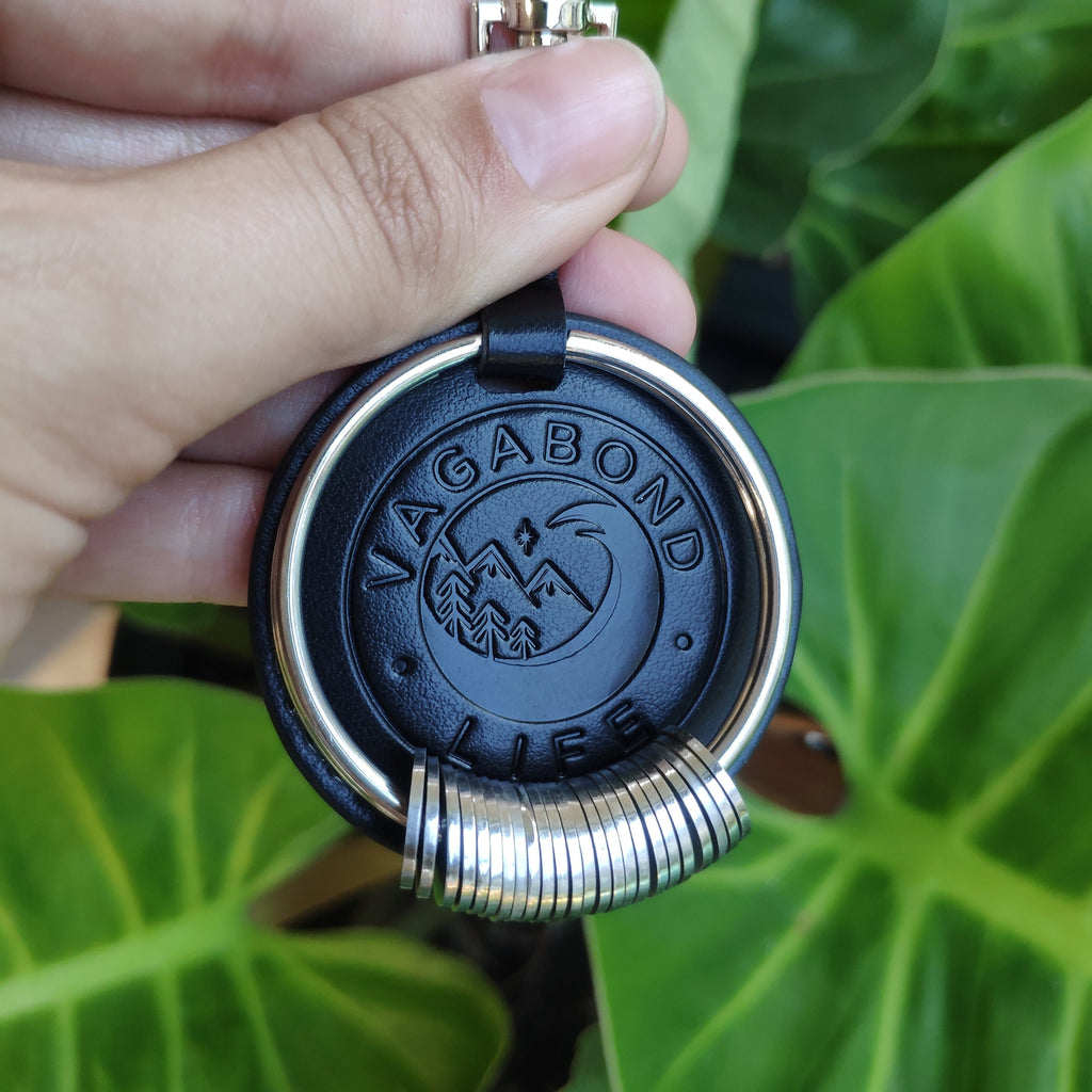Black Leather Keychain