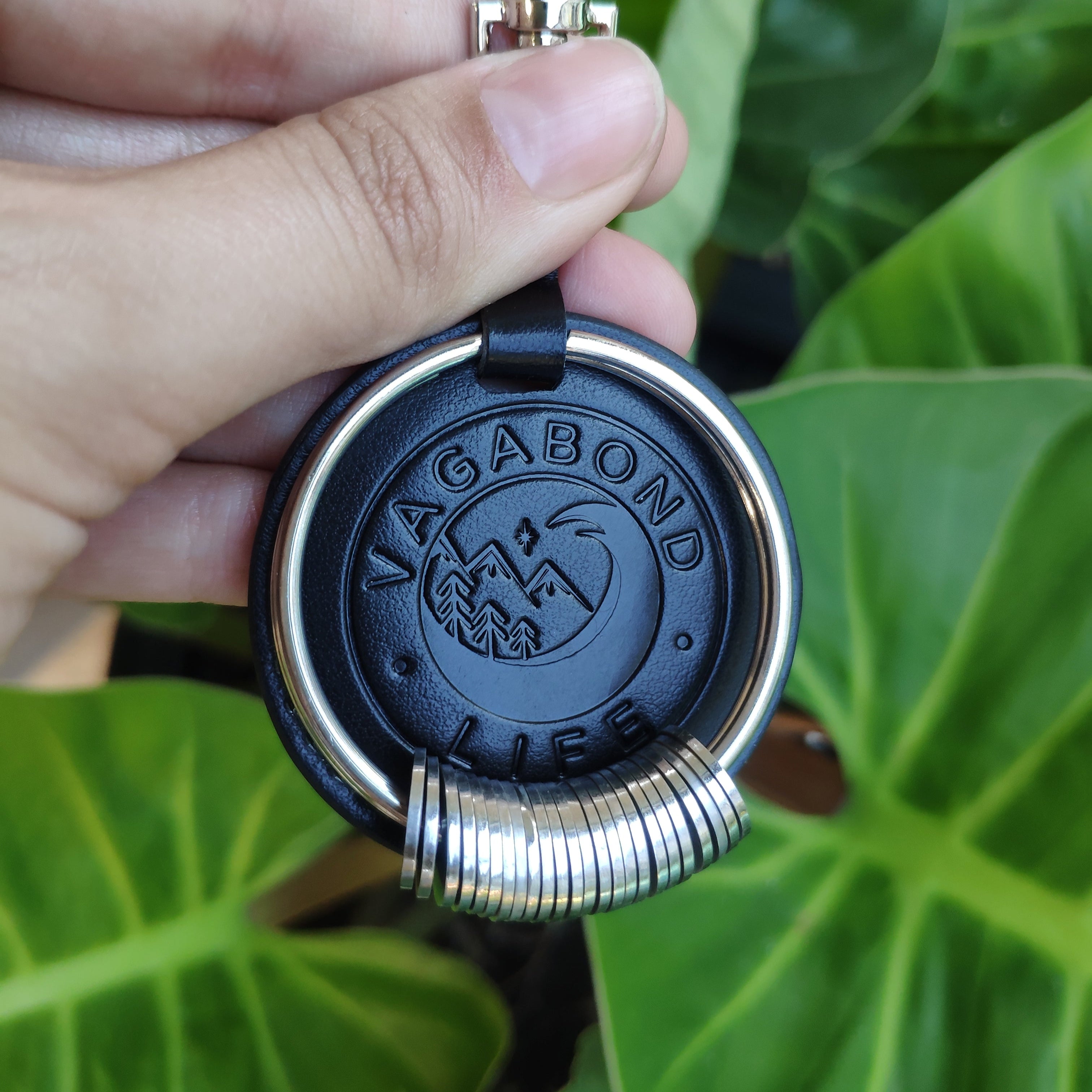 Black Leather Keychain