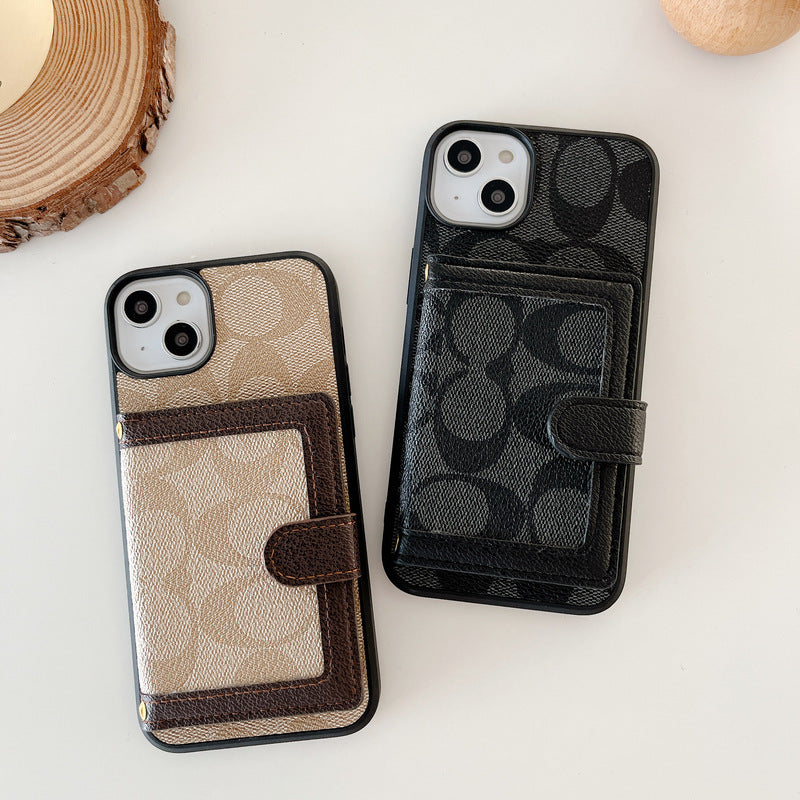Classic iPhone Case With Wallet And Crossbody Strap White -XK240402