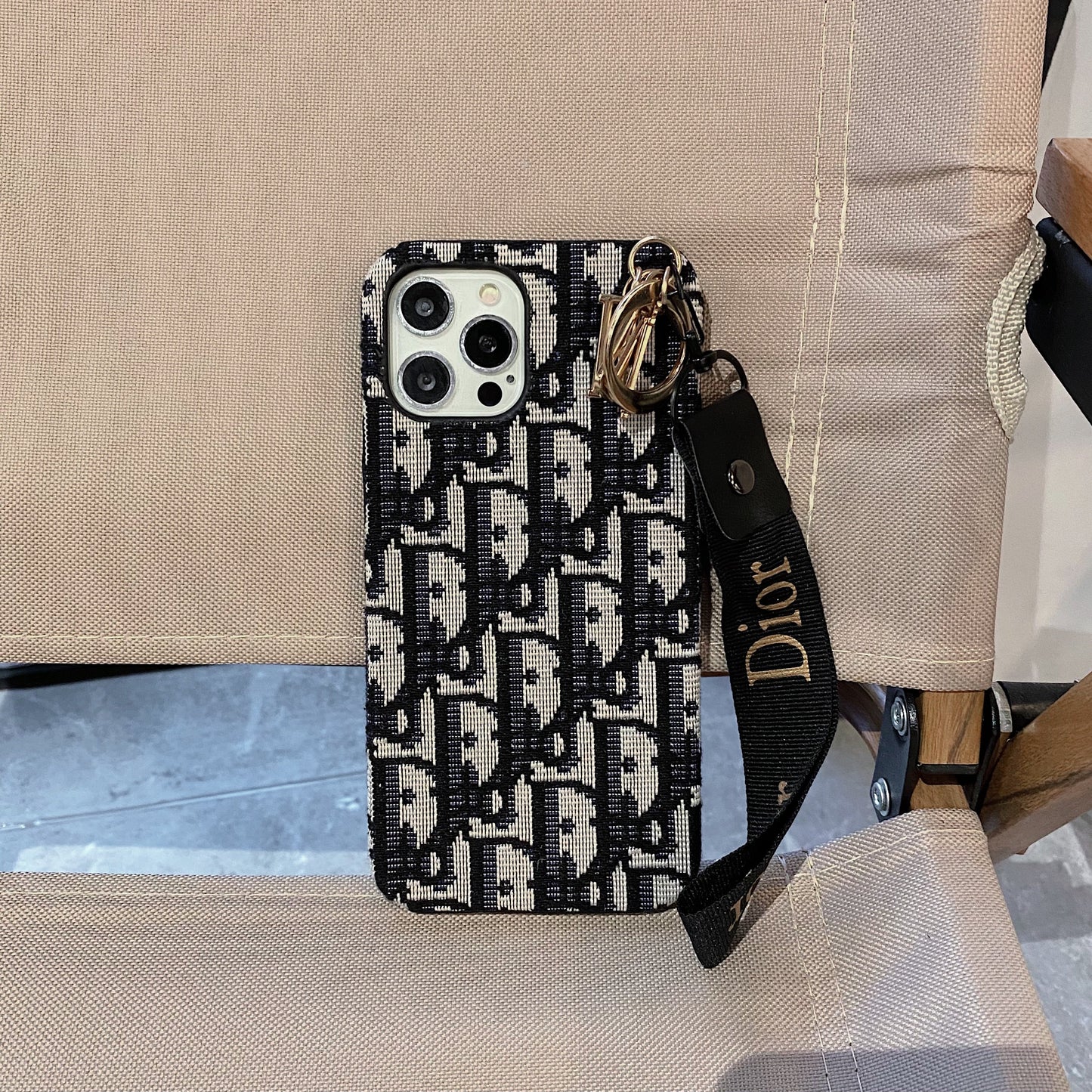 Tíska iPhone hulstur með ól Svart-GS240315