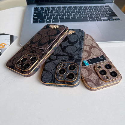 Classic iPhone Case With Card Holder Coffee -KB241651