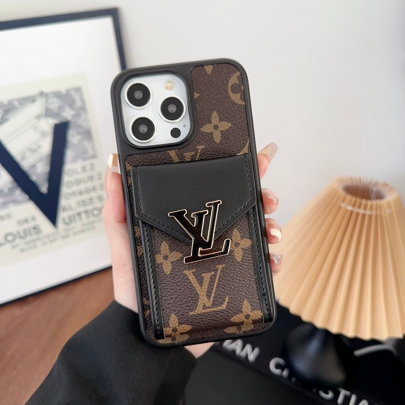 Lúxus kortapoki Fimm lita keðju iPhone hulstur