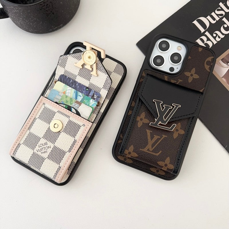Lúxus kortapoki Fimm lita keðju iPhone hulstur