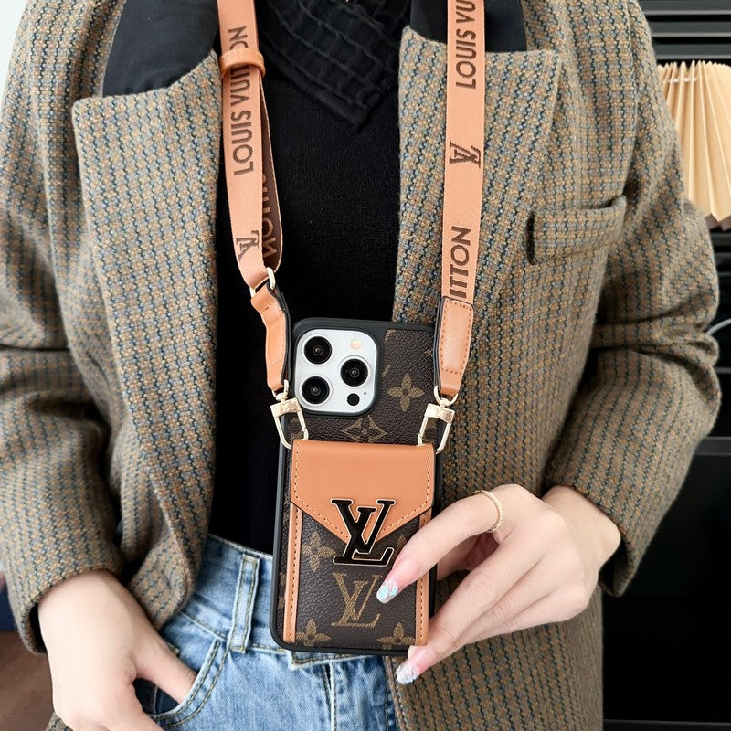 Luxury Card Bag Five Color Chain iPhone Case
