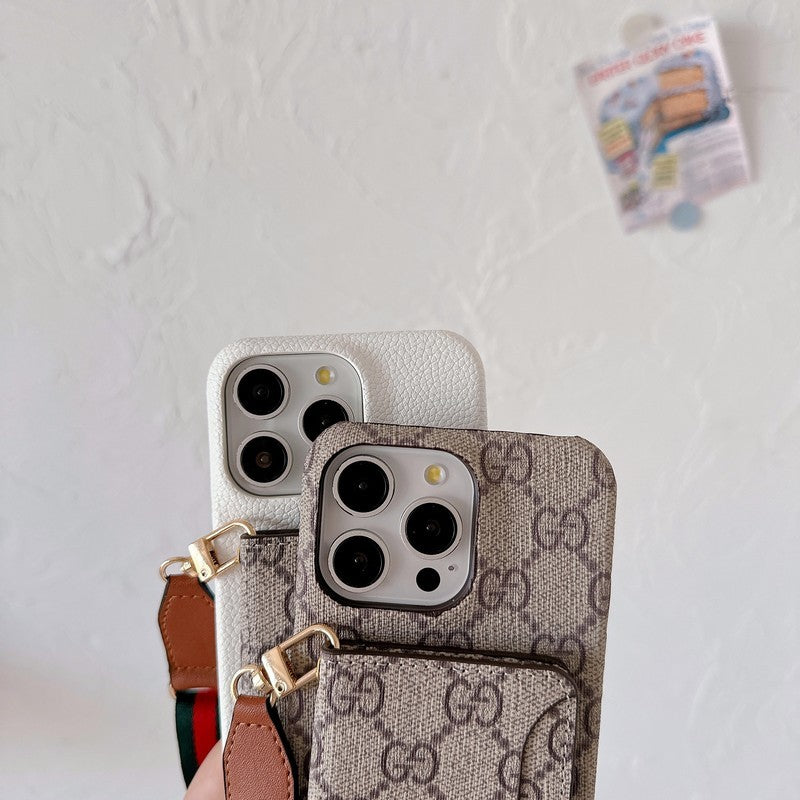 Premium Card Bag Crossbody Classic iPhone Case