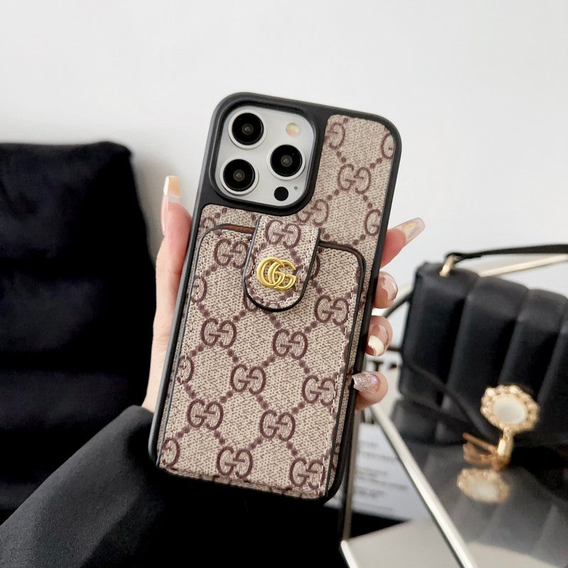 Premium Card Bag Crossbody Chain iPhone Case