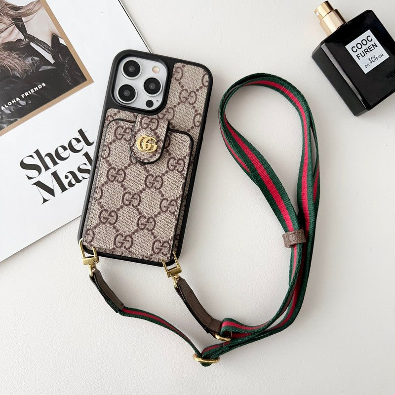 Premium Card Bag Crossbody Chain iPhone etui