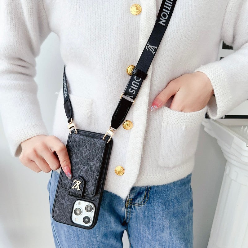 Luksa Nigra & Blanka Crossbody Kartsako iPhone-Kazo