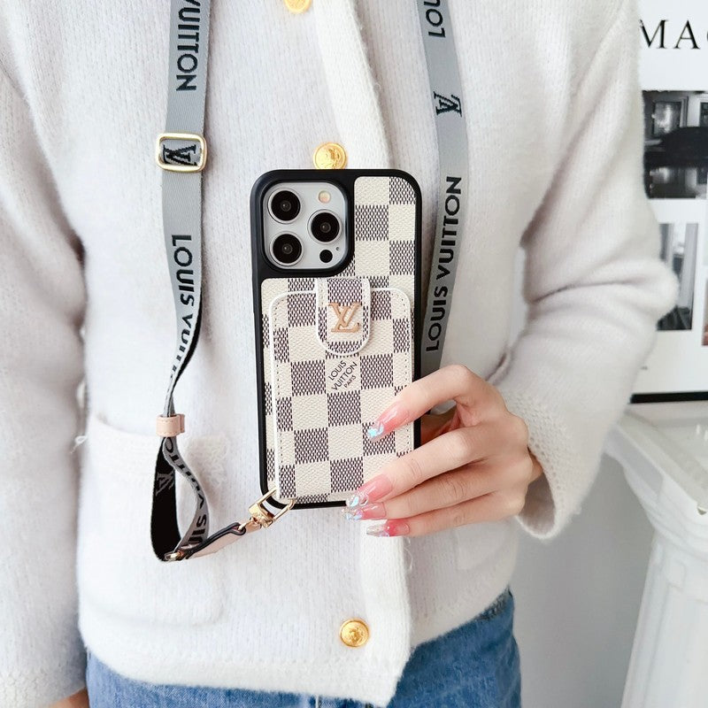 Luksa Nigra & Blanka Crossbody Kartsako iPhone-Kazo