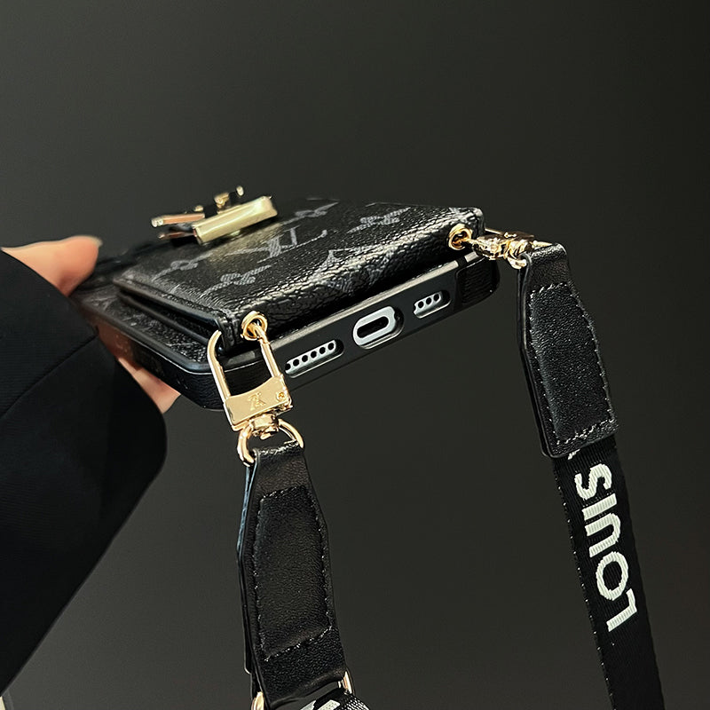 Luxury Card Bag Chain Black iPhone Case
