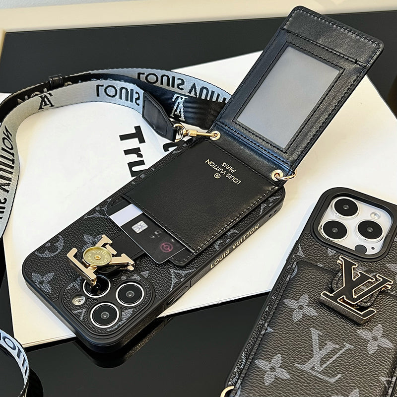Luxury Card Bag Chain Black iPhone Case