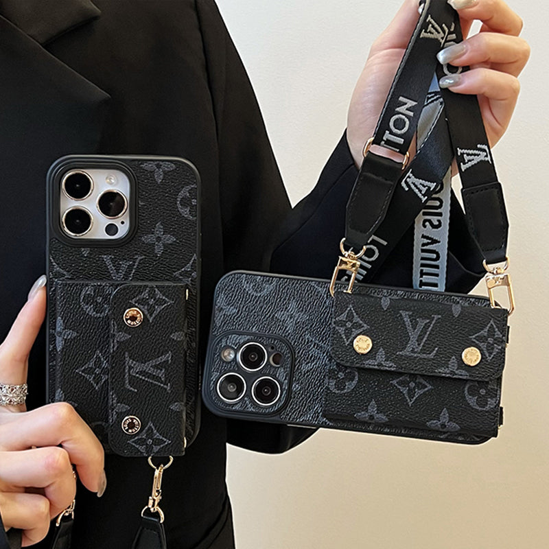 Luxury Card Bag Chain Black iPhone Case
