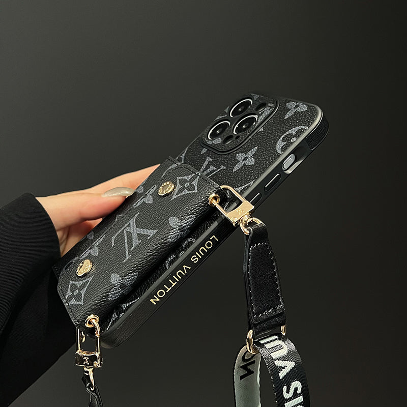 Luxury Card Bag Chain Black iPhone Case