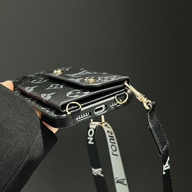 Luxury Card Bag Chain Black iPhone Case