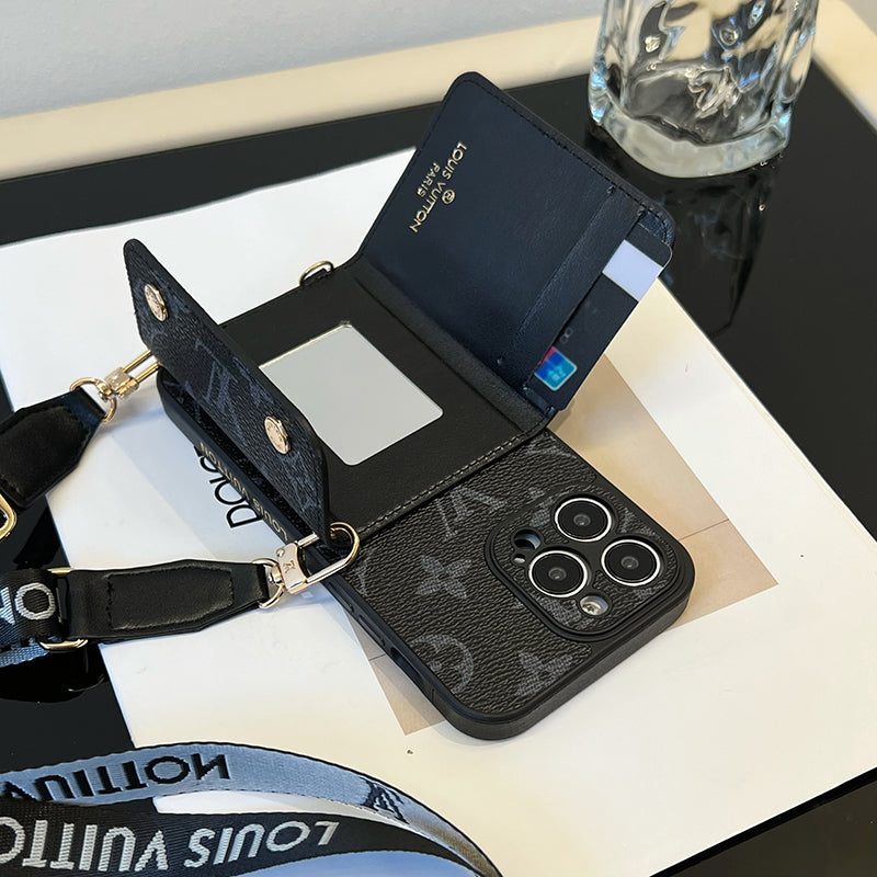 Luxury Card Bag Chain Black iPhone Case