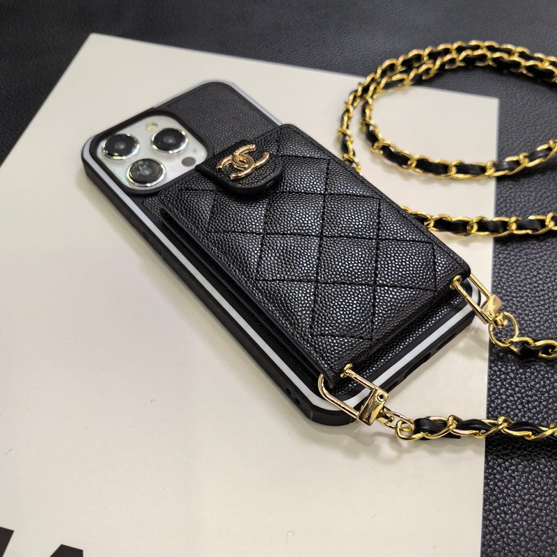 Elegant Crossbody Leather iPhone Case