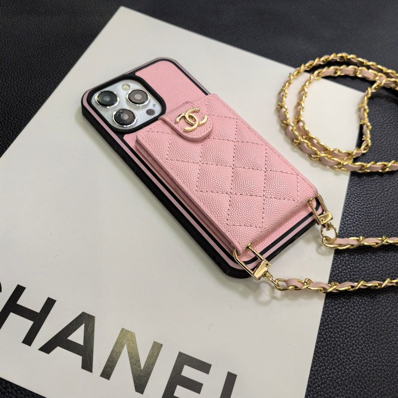 Elegante iPhone-Hülle aus Leder zum Umhängen