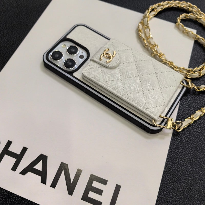 Elegant Crossbody Leather iPhone Case
