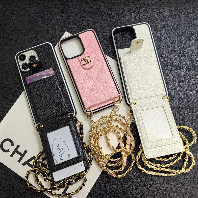 Elegant Crossbody Leather iPhone Case