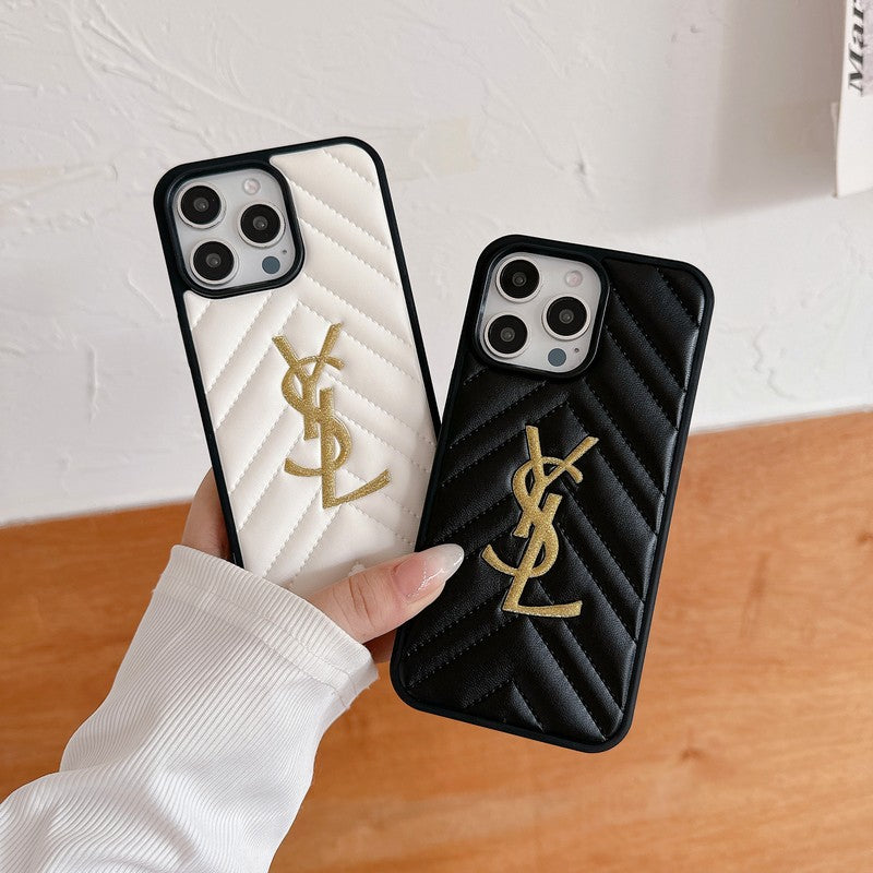 Saint Black & Hvidt læder-iPhone-cover