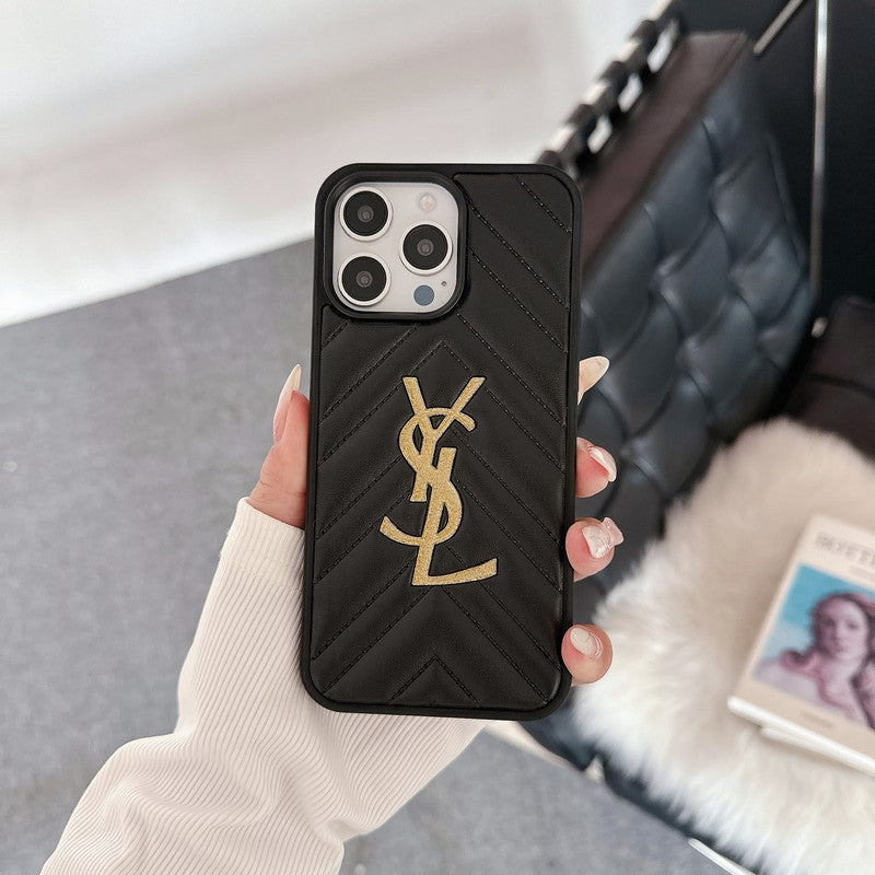 Saint Black & Hvidt læder-iPhone-cover