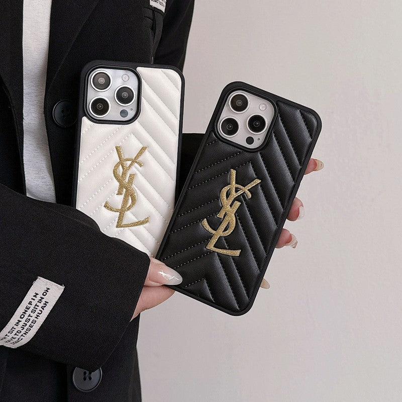 Saint Black & Hvidt læder-iPhone-cover