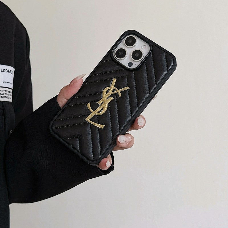 Saint Black & Hvidt læder-iPhone-cover