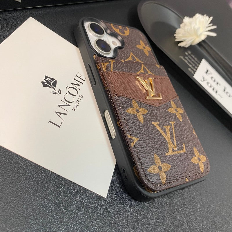 Luxury Card Bag Classic Color iPhone Case