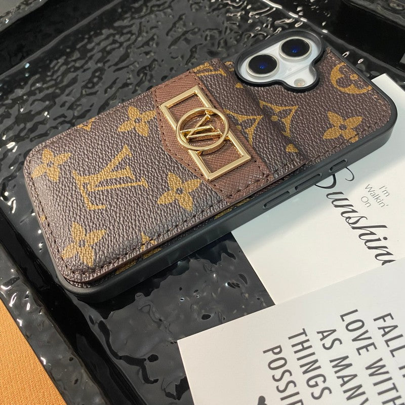 Θήκη για iPhone με χρυσό λογότυπο τσάντας πολυτελείας