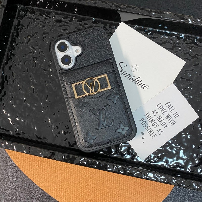 Θήκη για iPhone με χρυσό λογότυπο τσάντας πολυτελείας