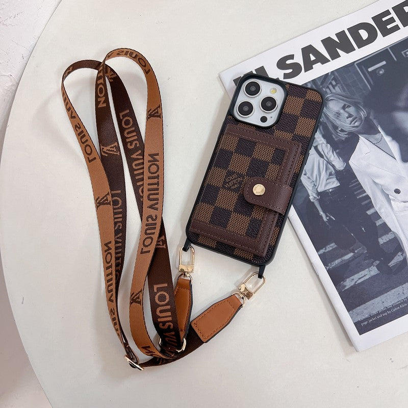 Luxury Card Bag Crossboday iPhone Case