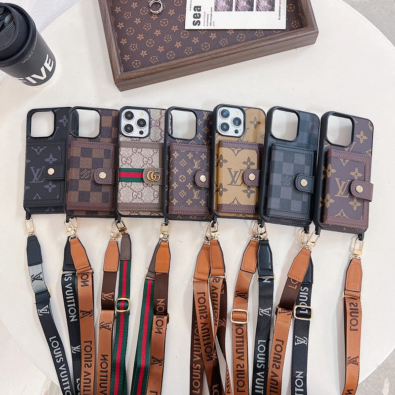 Luxury Card Bag Crossboday iPhone Case