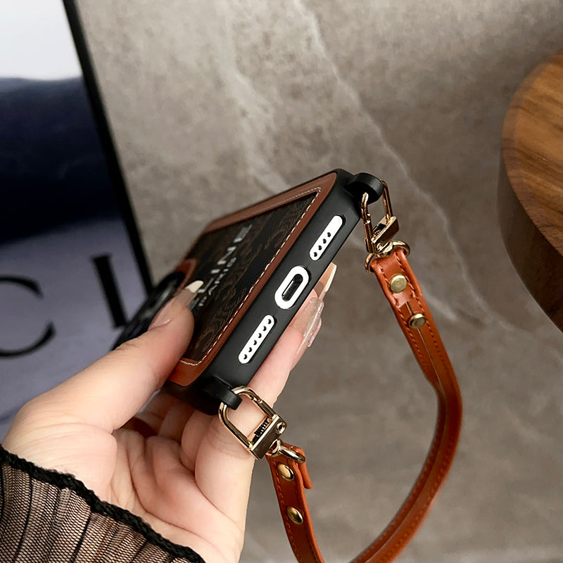 Fashion Hand Holder Leður 16 iPhone hulstur