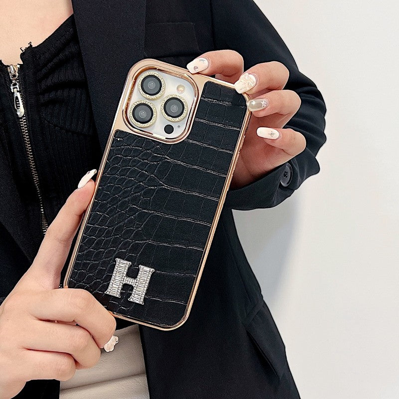 Classic Diamond Logo Rose Gold iPhone Case
