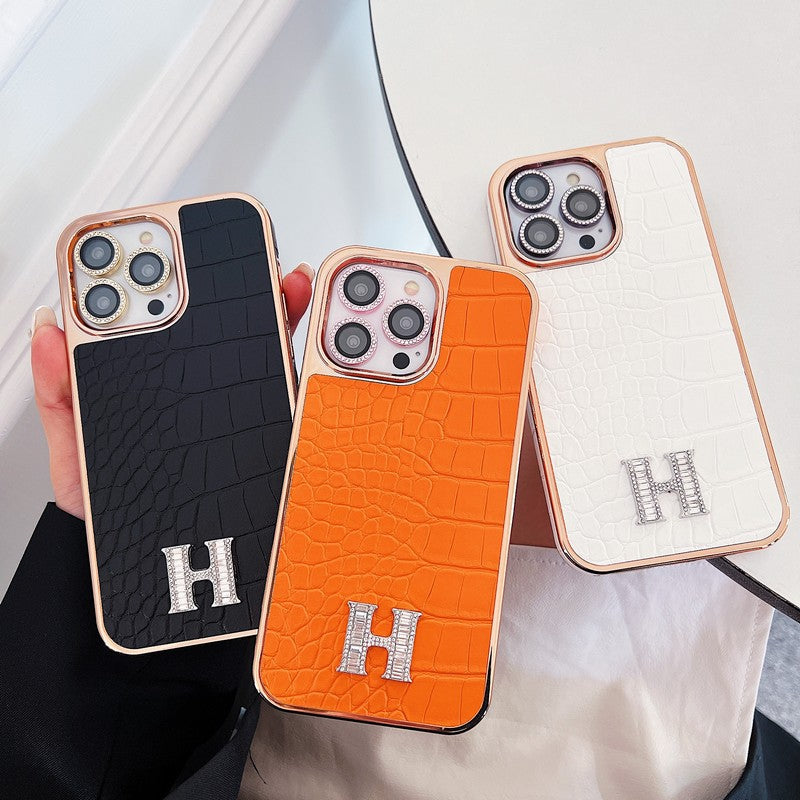 Klassískt Diamond Logo Rósagull iPhone hulstur