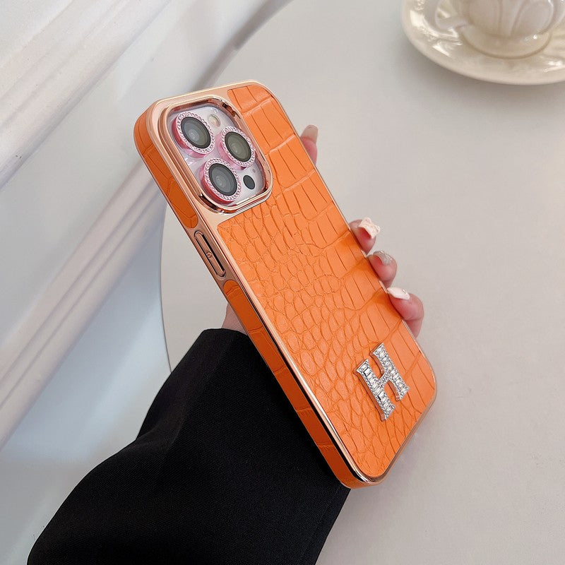 Klassískt Diamond Logo Rósagull iPhone hulstur