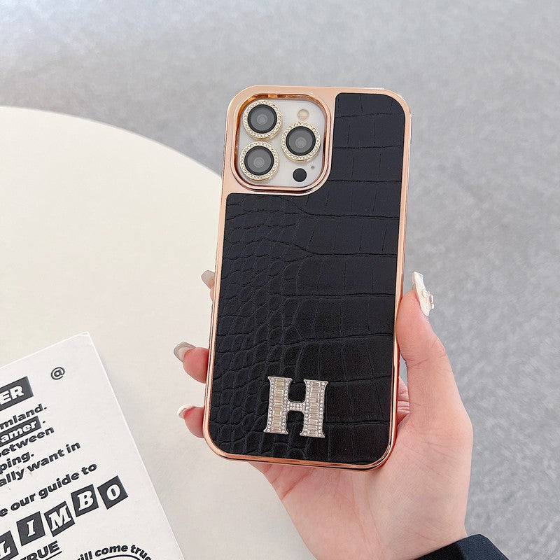 Classic Diamond Logo Rose Gold iPhone Case